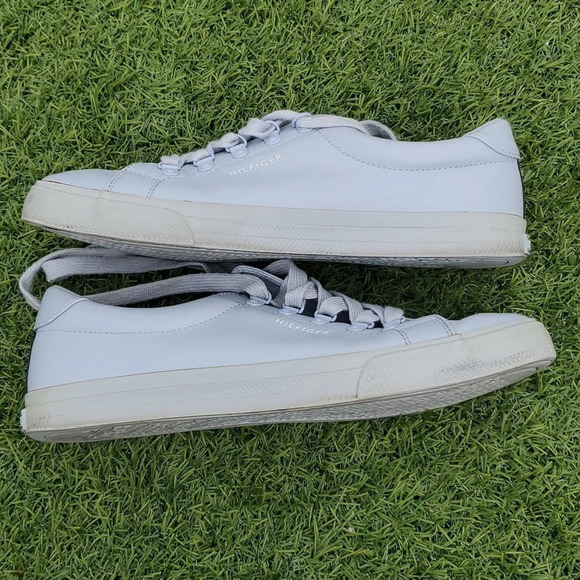 Hillfiger Womens Twlinzer Grey Lace Up Leather Sole Sneakers - Picture 8 of 11